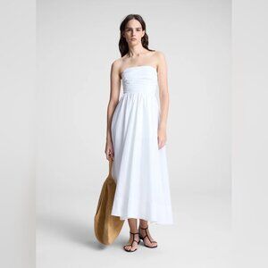 A.L.C. Tate Strapless Midi Dress in White